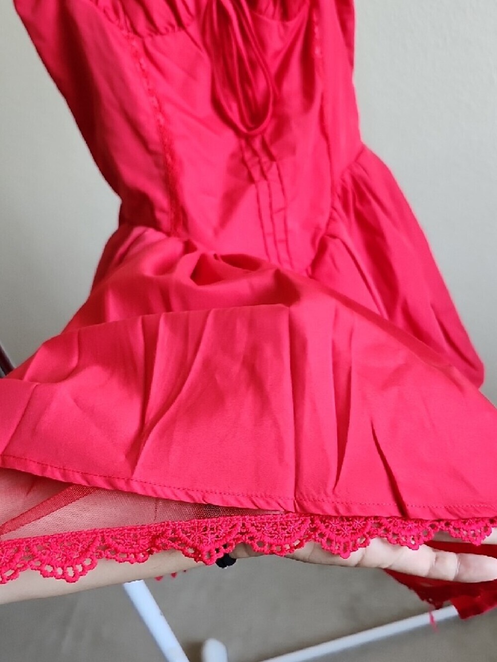 SHEIN Hot Pink Ruffle Mini Dress - Picture 5 of 10